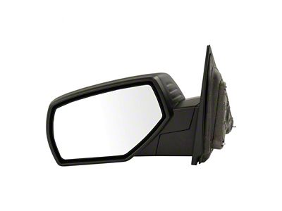 Manual Mirror; Textured Black; Driver Side (15-18 Silverado 3500 HD)