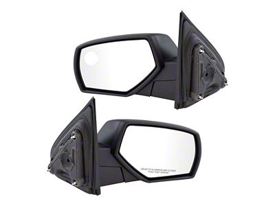 Manual Mirrors; Textured Black (15-18 Silverado 3500 HD)