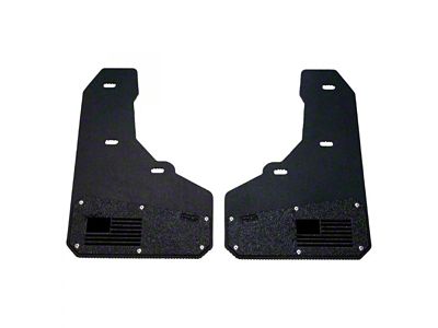 Merica Mud Flaps; Front; Black (15-19 Silverado 3500 HD SRW)