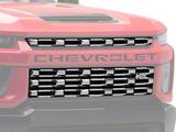 Mesh Upper Grille Insert; Chrome (20-23 Silverado 3500 HD LT, WT)