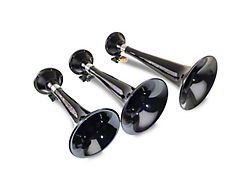 Model 230 Beast Triple Train Horn; Black (Universal; Some Adaptation May Be Required)