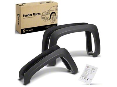 OE Style Fender Flares; Black (07-14 Silverado 3500 HD SRW)