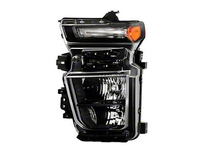OE Style Headlight; Black Housing; Clear Lens; Driver Side (20-23 Silverado 3500 HD w/ Factory Halogen Headlights)