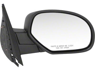 OE Style Powered Non-Heated Mirror; Passenger Side; Paintable Black (07-14 Silverado 3500 HD)
