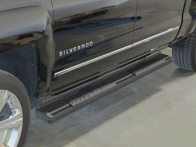 OE Style Running Boards; Black (07-19 Silverado 3500 HD Crew Cab)