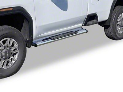 OE Style Running Boards; Polished (20-25 Silverado 3500 HD Regular Cab)