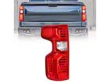 OE Style Tail Light; Chrome Housing; Red Lens; Driver Side (20-23 Silverado 3500 HD w/ Factory Halogen Tail Lights)