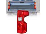 OE Style Tail Light; Chrome Housing; Red Lens; Passenger Side (20-23 Silverado 3500 HD w/ Factory Halogen Tail Lights)