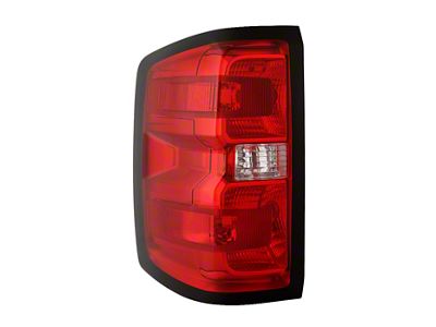 OE Style Tail Light; Chrome Housing; Red/Clear Lens; Driver Side (15-19 Silverado 3500 HD w/ Factory Halogen Tail Lights)