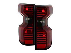 OE Style Tail Lights; Chrome Housing; Red Smoked Lens (20-21 Silverado 3500 HD w/ Factory Halogen Tail Lights)