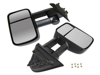 OEM Style Extendable Manual Towing Mirrors; Driver and Passenger Side (14-19 Silverado 3500 HD)