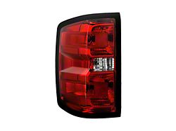 OEM Style Non-Accent Tail Light; Black Housing; Red/Clear Lens; Driver Side (16-19 Silverado 3500 HD w/ Factory Halogen Tail Lights)