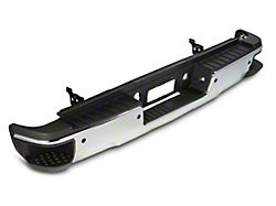 OEM Style Rear Bumper; Pre-Drilled for Backup Sensors; Chrome (15-19 Silverado 3500 HD)