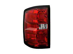 OEM Style Tail Light; Black Housing; Red/Clear Lens; Driver Side (15-19 Silverado 3500 HD w/ Factory Halogen Tail Lights)