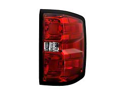 OEM Style Tail Light; Black Housing; Red/Clear Lens; Passenger Side (15-19 Silverado 3500 HD w/ Factory Halogen Tail Lights)