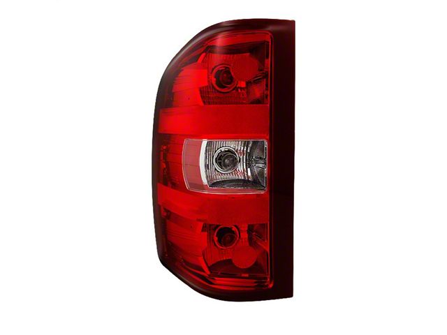 OEM Style Tail Light; Chrome Housing; Red/Clear Lens; Driver Side (07-14 Silverado 3500 HD)