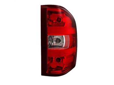 OEM Style Tail Light; Chrome Housing; Red/Clear Lens; Passenger Side (07-14 Silverado 3500 HD)