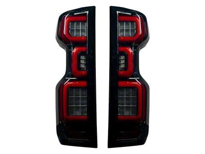 OLED Tail Lights; Black Housing; Smoked Lens (20-23 Silverado 3500 HD w/ Factory LED Tail Lights)