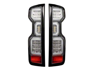OLED Tail Lights; Chrome Housing; Clear Lens (20-23 Silverado 3500 HD w/ Factory LED Tail Lights)