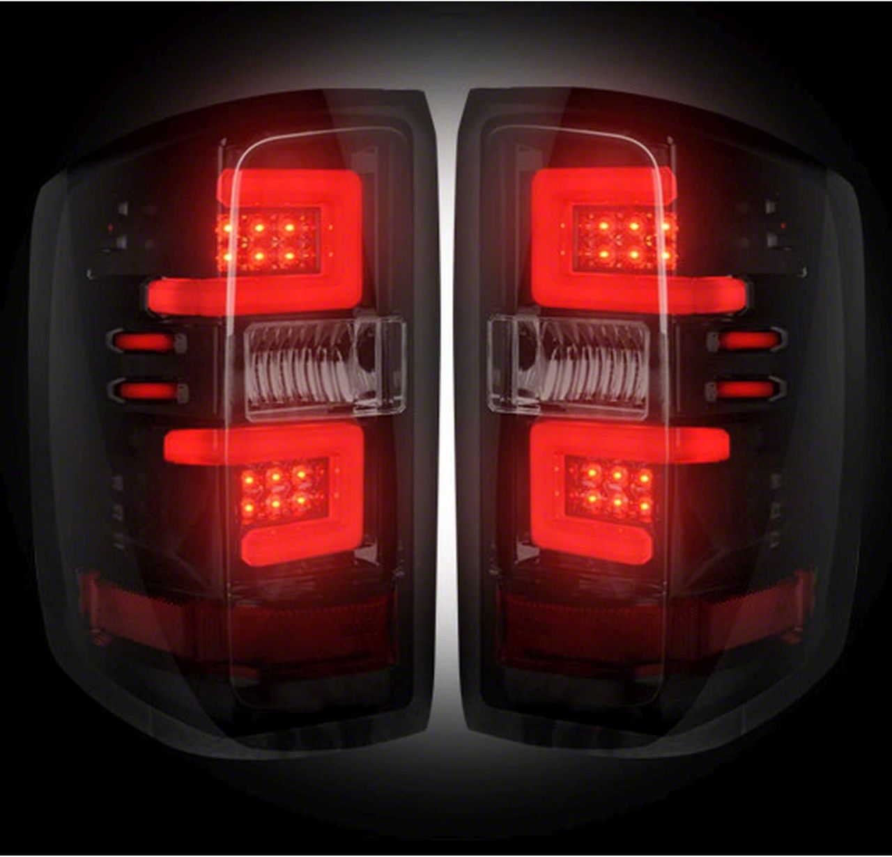 Silverado 3500 OLED Tail Lights; Chrome Housing; Smoked Lens (1519
