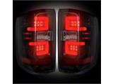 OLED Tail Lights; Chrome Housing; Smoked Lens (15-19 Silverado 3500 HD w/ Factory LED Tail Lights)