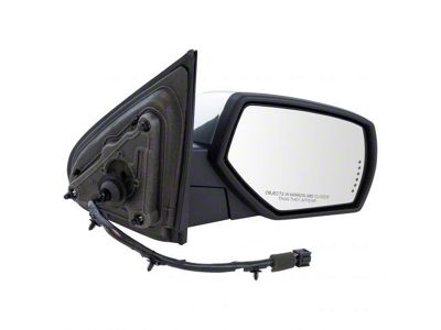 Powered Heated Memory Side Mirror with Chrome Cap; Passenger Side (15-19 Silverado 3500 HD)