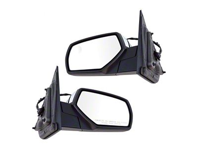 Powered Heated Mirrors; Chrome (15-17 Silverado 3500 HD)