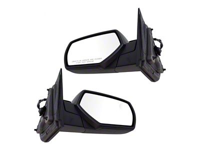 Powered Heated Mirrors; Textured Black (15-18 Silverado 3500 HD)