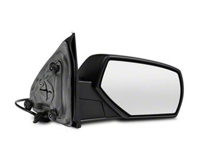 Powered Heated Towing Mirror; Passenger Side; Black (15-19 Silverado 3500 HD)