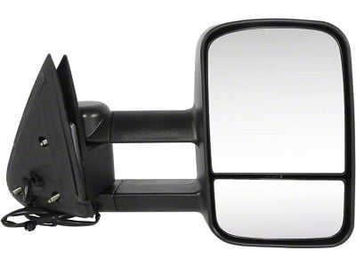 Powered Heated Towing Mirror; Passenger Side; Paintable Black (03-06 Silverado 3500 HD w/ 20-Pin Connector)