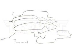 Pre-Bent Brake Line Kit; Stainless Steel (03-06 Silverado 3500 HD Regular Cab SRW w/o Quadrasteer)