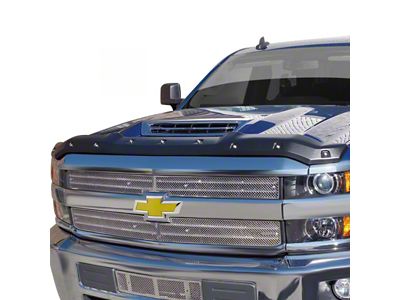 Premium Bolt-On Look Hood Deflector; Smooth (17-19 6.6L Duramax Silverado 3500 HD)