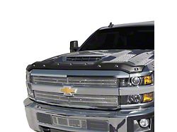 Premium Bolt-On Look Hood Deflector; Textured (17-19 6.6L Duramax Silverado 3500 HD)