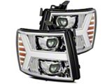 AlphaRex PRO-Series Projector Headlights; Chrome Housing; Clear Lens (07-14 Silverado 3500 HD)