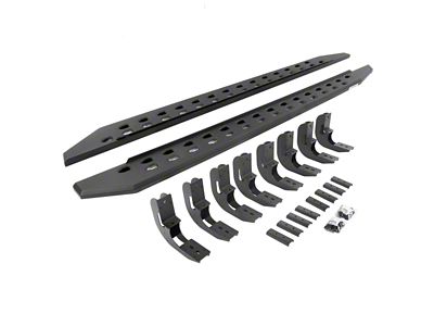 Go Rhino RB20 Slim Running Boards; Textured Black (20-25 Silverado 3500 HD Crew Cab)