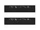 Rear Door Sill Protection with Mountain Logo; Textured Black (15-24 Silverado 3500 HD Crew Cab)