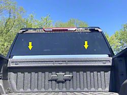 Rear Window Bottom Accent Trim; Stainless Steel (20-25 Silverado 3500 HD)