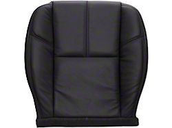 Replacement Bucket Seat Bottom Cover; Driver Side; Ebony/Black Leather (07-14 Silverado 3500 HD w/ Non-Ventilated Seats)