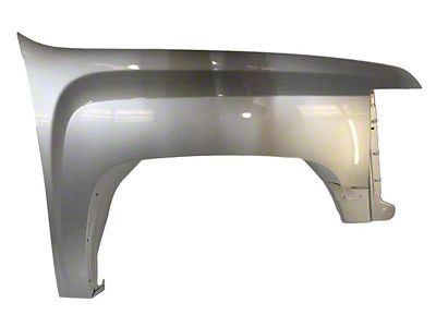 Replacement Aftermarket Fender; Passenger Side; Switchblade Silver Metallic (15-19 Silverado 3500 HD)