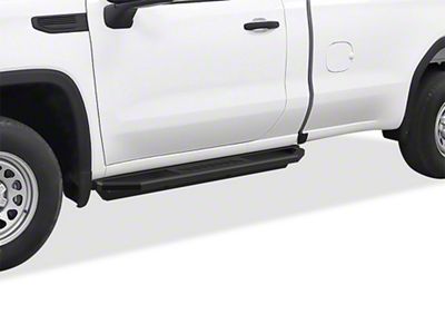 Rocker Armor Side Step Bars; Matte Black (20-25 Silverado 3500 HD Regular Cab)