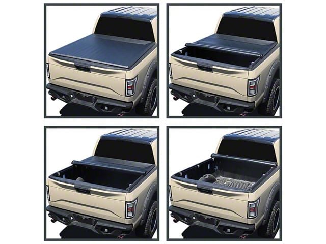 Roll Up Tonneau Cover; Black (15-19 Silverado 3500 HD w/ 6.50-Foot Standard Box)