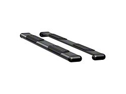 O-Mega II 6-Inch Oval Side Step Bars without Mounting Brackets; Textured Black (07-24 6.0L Silverado 3500 HD Extended/Double Cab)
