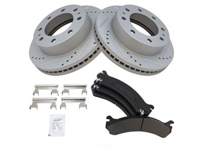 Semi-Metallic Performance 8-Lug Brake Rotor and Pad Kit; Front (07-10 Silverado 3500 HD)