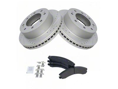 Semi-Metallic Performance Brake Rotor and Pad Kit; Front (11-19 Silverado 3500 HD SRW)