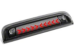 Sequential Arrow LED Third Brake Light; Black (15-19 Silverado 3500 HD)