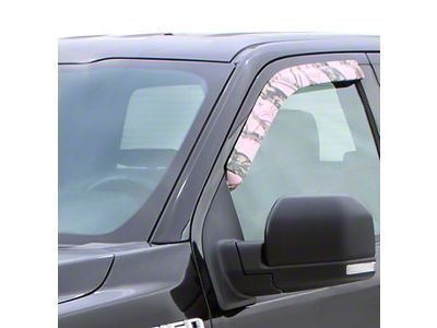 Tape-Onz Sidewind Deflectors; Front and Rear; Mossy Oak New Break-Up Pink (15-19 Silverado 3500 HD Crew Cab)