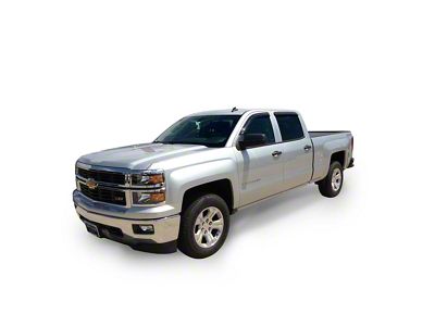 Tape-On Window Deflectors; Front and Rear; Smoke (15-19 Silverado 3500 HD Crew Cab)