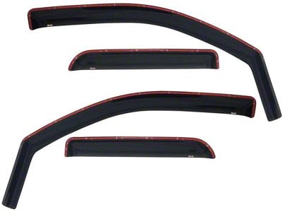 In-Channel Window Deflectors; Front and Rear; Smoke (07-14 Silverado 3500 HD Extended Cab)