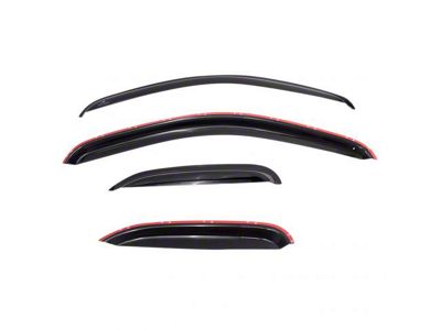 Side Window Deflectors; Smoked (07-14 Silverado 3500 HD Extended Cab)