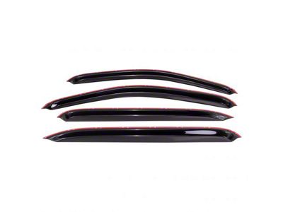 Side Window Deflectors; Smoked (07-14 Silverado 3500 HD Crew Cab)